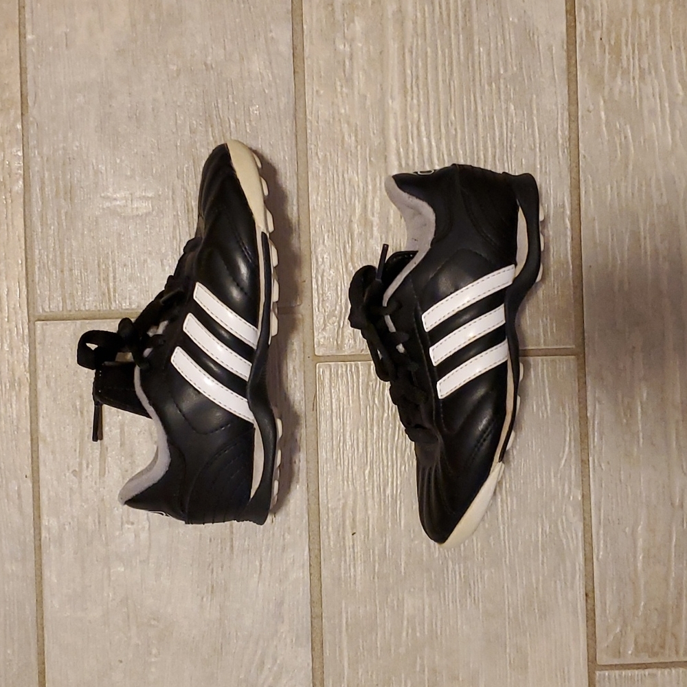 Adidas Traxion Turf Black and White Kids Soccer Shoes - Picture 3 of 4